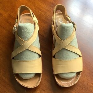 Tan Women's Leather Sandals. Very comfortable.